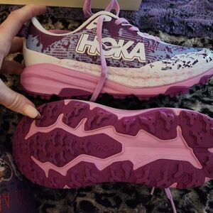 HOKA Womens Size 6 Kids 4.5 Purple Running Shoes